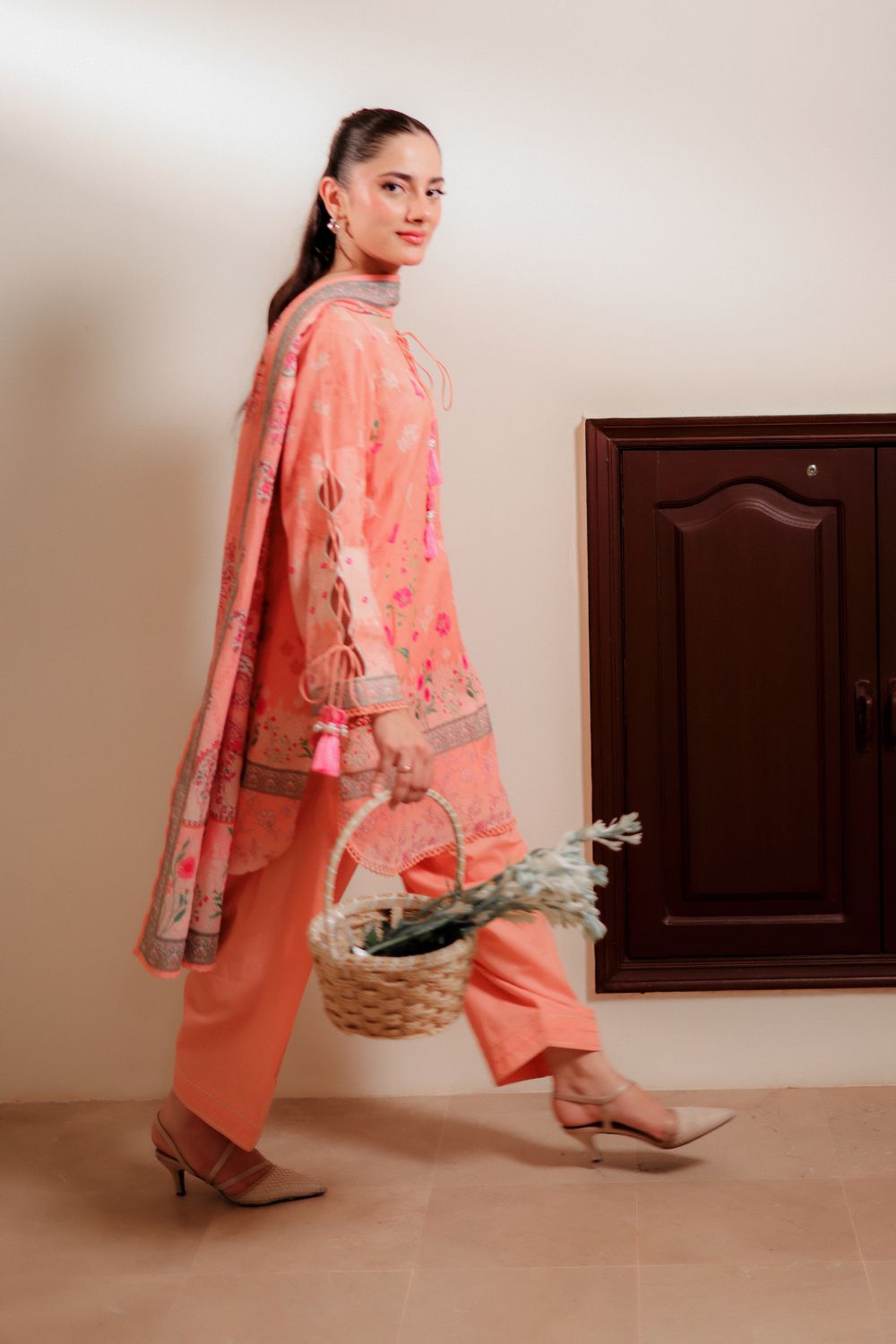 US-3PC-1018 - Printed Lawn Suit - Unstitched