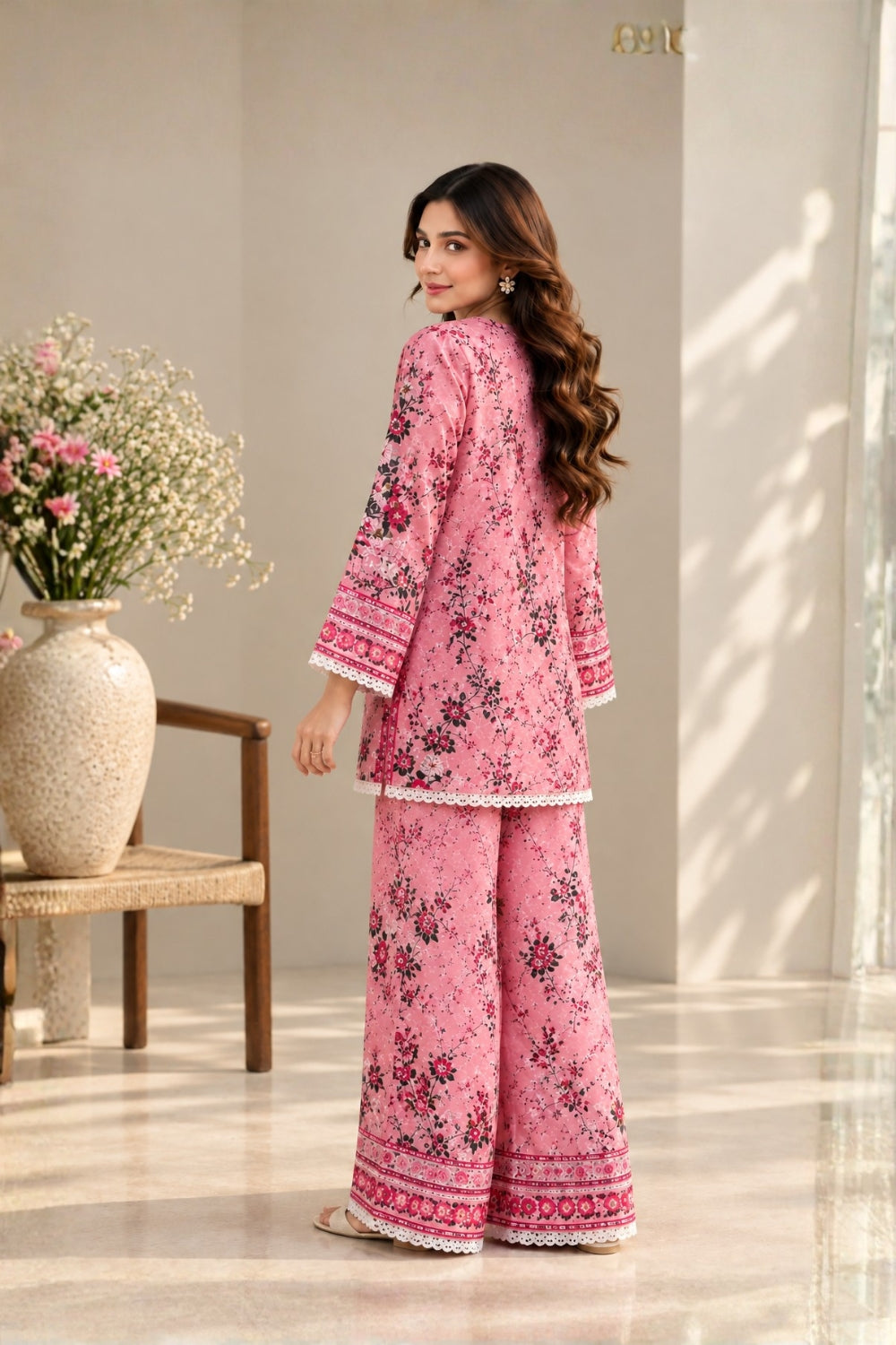 RK-2PC-063 - Cambric Printed - Stitched