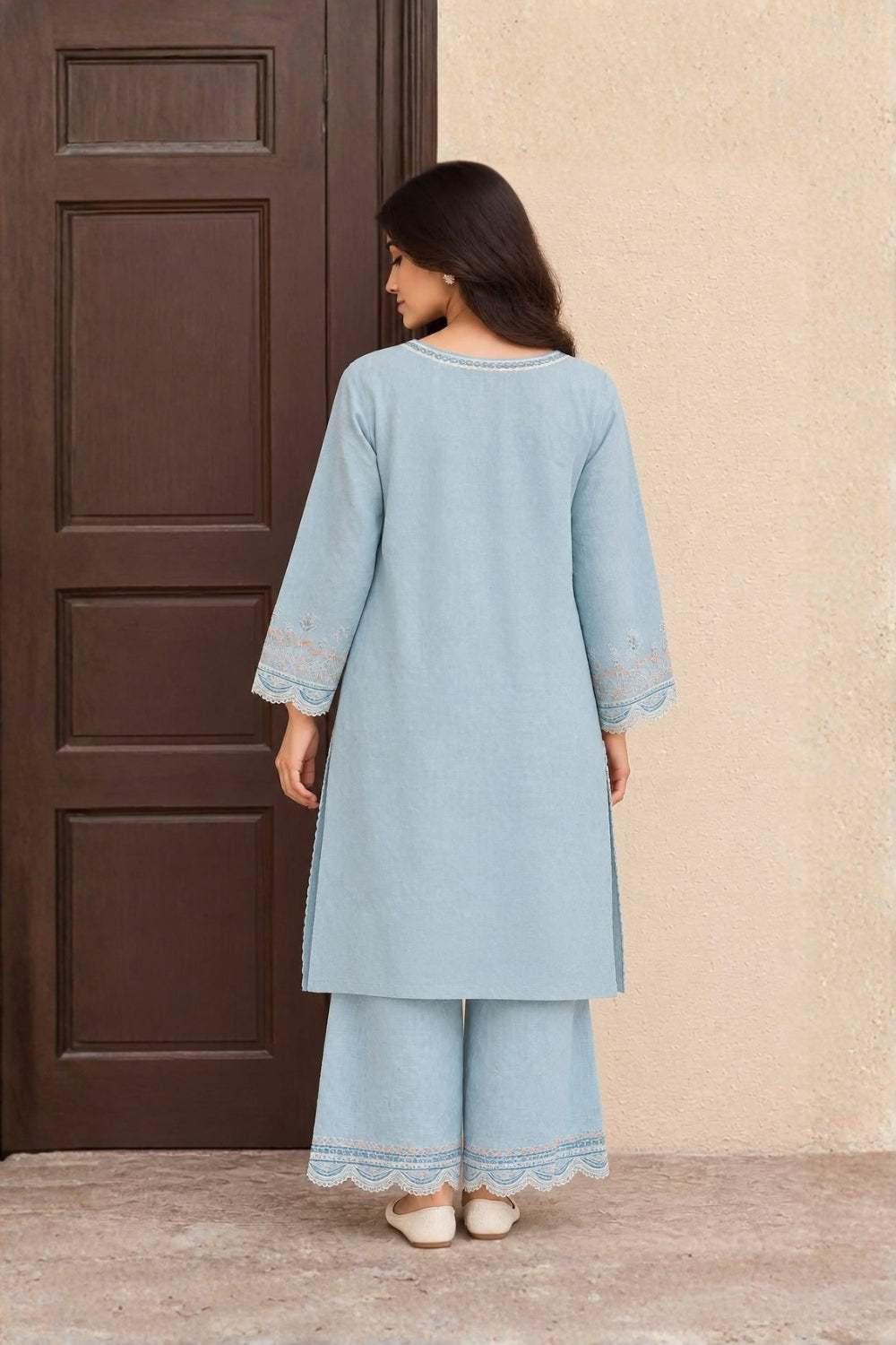 ES-2PC-021 - Embroidered Suit - Stitched