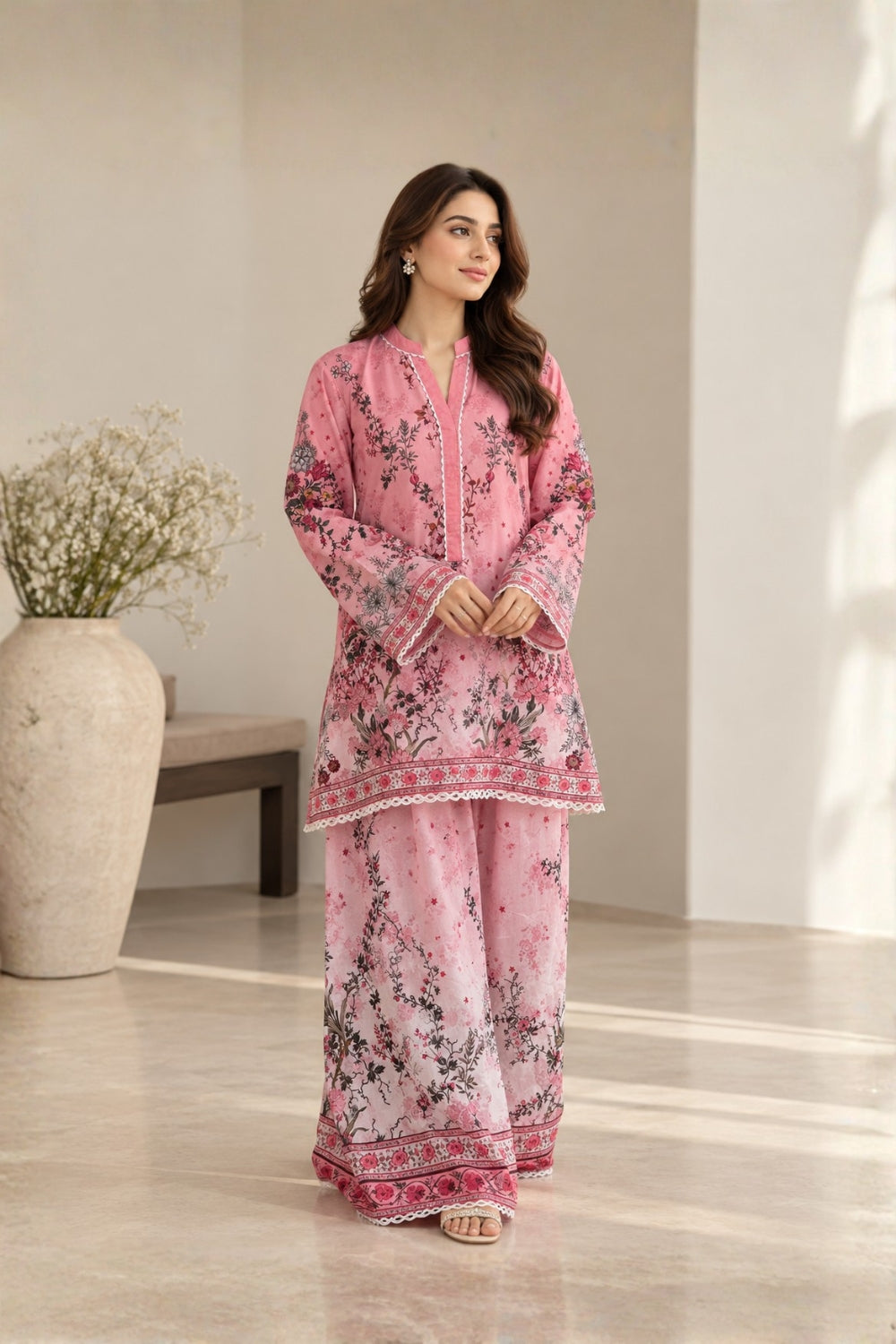 RK-2PC-063 - Cambric Printed - Stitched