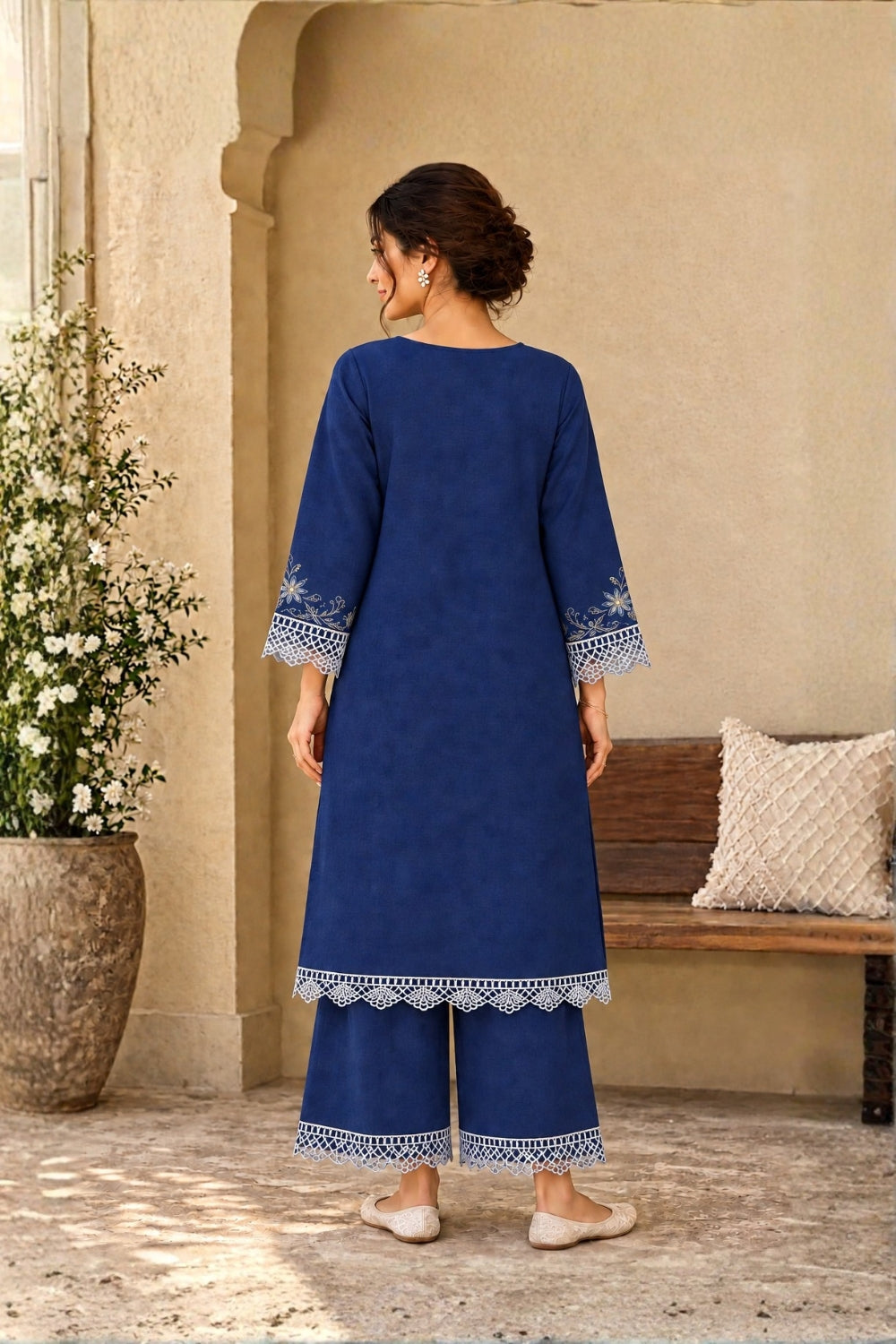 ES-2PC-043 - Embroidered Suit - Stitched