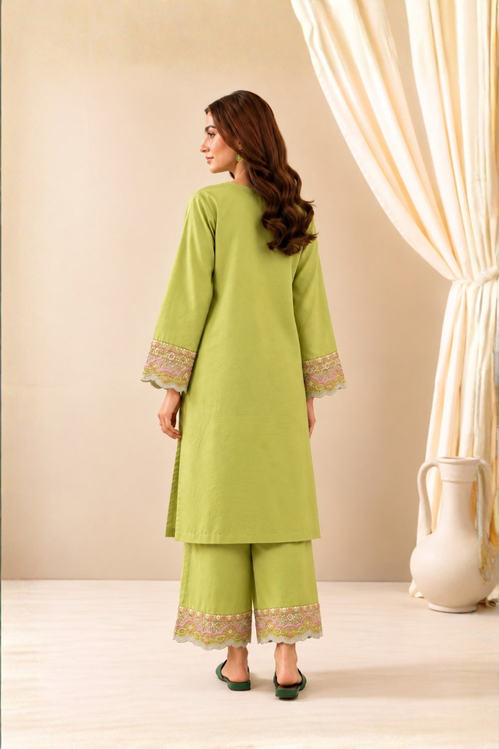 ES-2PC-044 - Embroidered Suit - Stitched