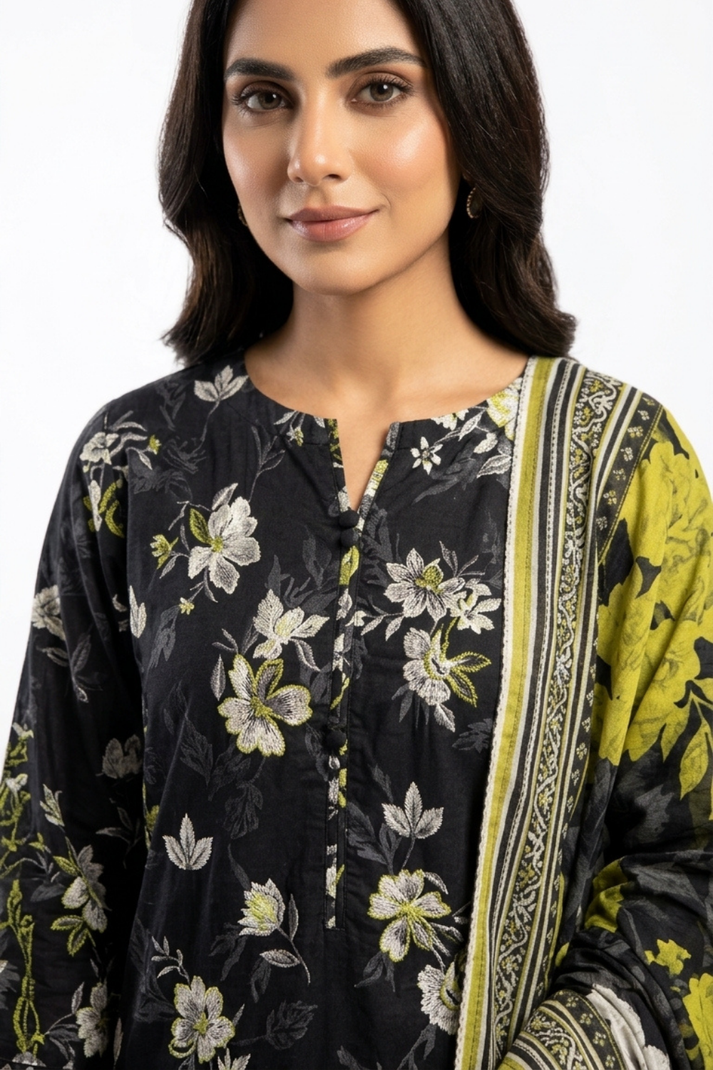 US-3PC-1032 - Printed Lawn Suit - Unstitched