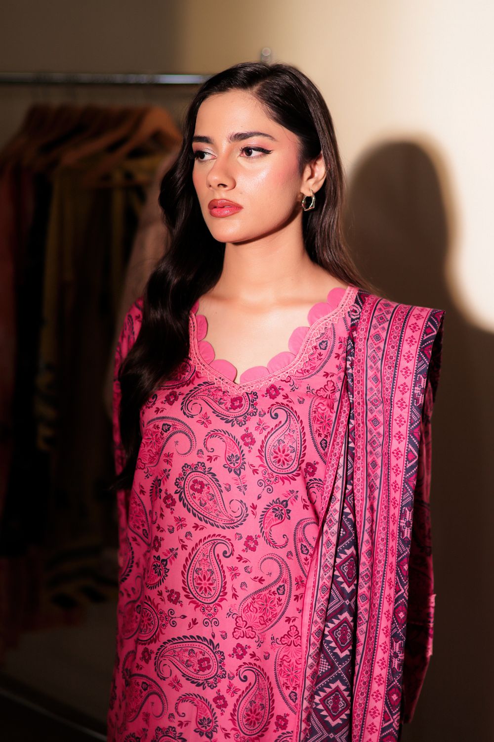 US-3PC-1027 - Printed Lawn Suit - Unstitched